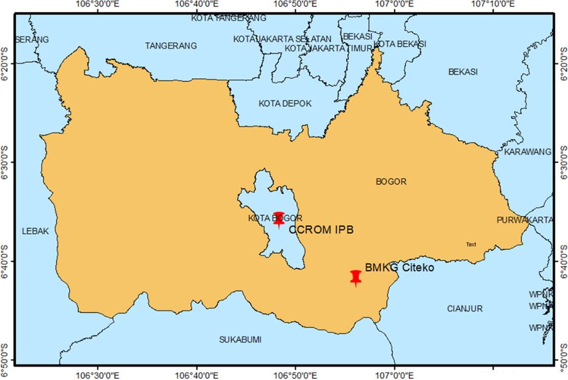 Map of Bogor City Area